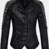 Asal Vision Black Jackets | Studded Jackets | Women’s Studded Leather Jacket Black