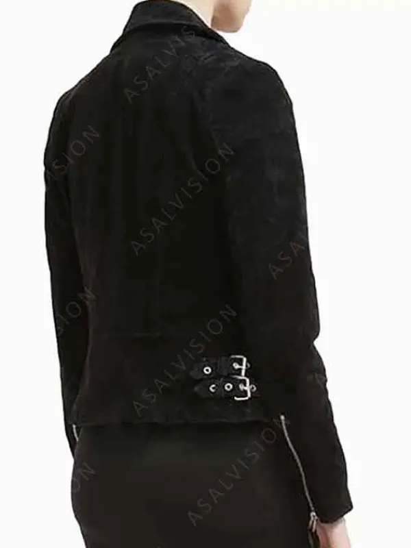 Asal Vision Black Jackets | Suede Jackets | Women’s Suede Biker Jacket Black