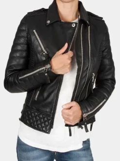 Asal Vision Black Jackets | Quilted Jackets | Women’s Boda Style Quilted Motorcycle Jacket Black