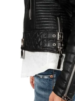 Asal Vision Black Jackets | Quilted Jackets | Women’s Boda Style Quilted Motorcycle Jacket Black