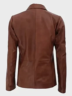 Asal Vision Blazers | Brown Jackets | Women’s Leather Blazer Brown