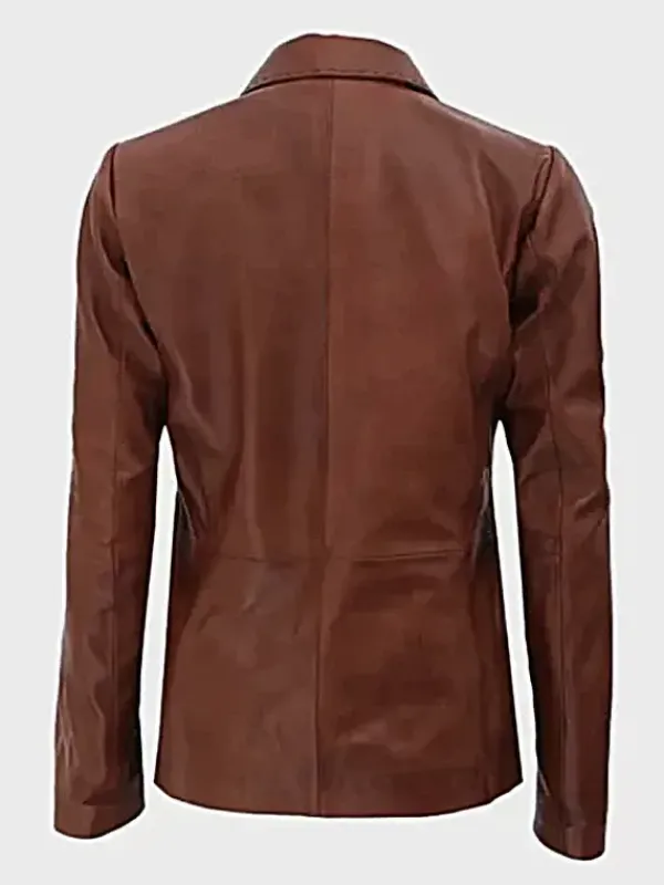 Asal Vision Blazers | Brown Jackets | Women’s Leather Blazer Brown