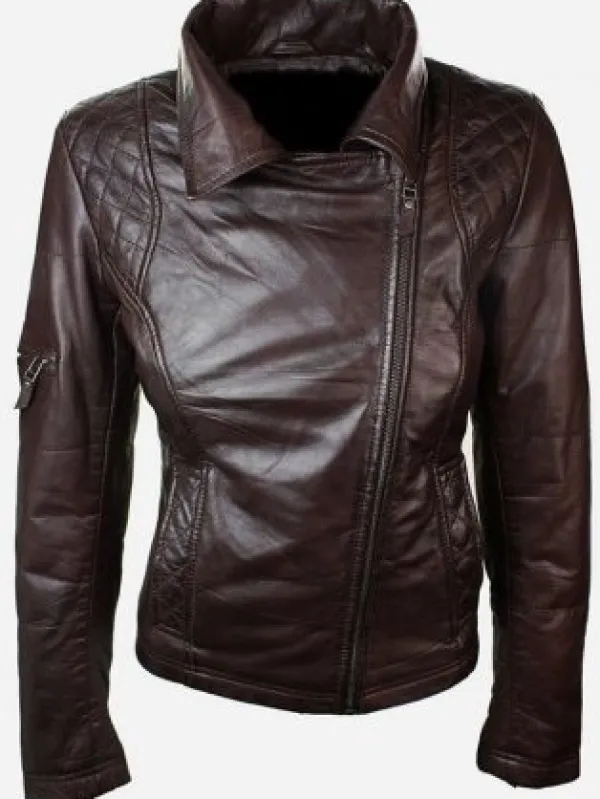 Asal Vision Brown Jackets | Hooded Jackets | Women’s Chocolate Brown Hooded Leather Jacket Chocolate Brown Color