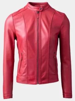 Asal Vision Leather Jackets | Women’s Classic Leather Fashion Jacket Red