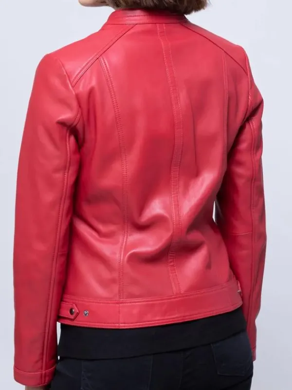Asal Vision Leather Jackets | Women’s Classic Leather Fashion Jacket Red