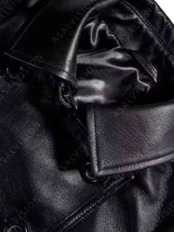 Asal Vision Black Jackets | Biker Jackets | Women’s Double-Breasted Leather Jacket Black