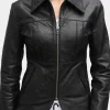Asal Vision Black Jackets | Leather Jackets | Womens Fitted Leather Jacket Black