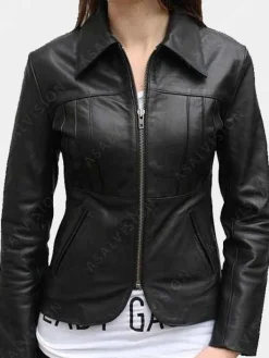 Asal Vision Black Jackets | Leather Jackets | Womens Fitted Leather Jacket Black