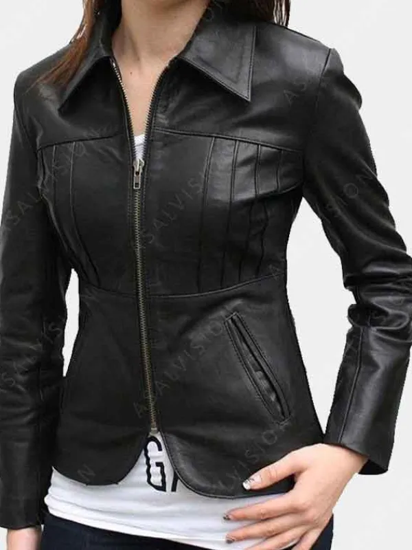 Asal Vision Black Jackets | Leather Jackets | Womens Fitted Leather Jacket Black