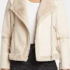 Asal Vision Leather Jackets | Women’s Fur Shearling Leather Jacket Ivory