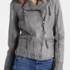 Asal Vision Biker Jackets | Leather Jackets | Women’s Biker Leather Jacket Grey