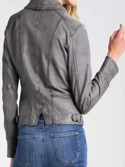 Asal Vision Biker Jackets | Leather Jackets | Women’s Biker Leather Jacket Grey
