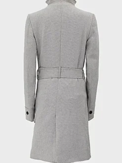 Asal Vision Women Coats | Wool Coats | Women’s Wool Belted Coat Grey