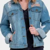 Asal Vision Denim Jackets | Womens Houston Astros Denim Patches Jacket Blue