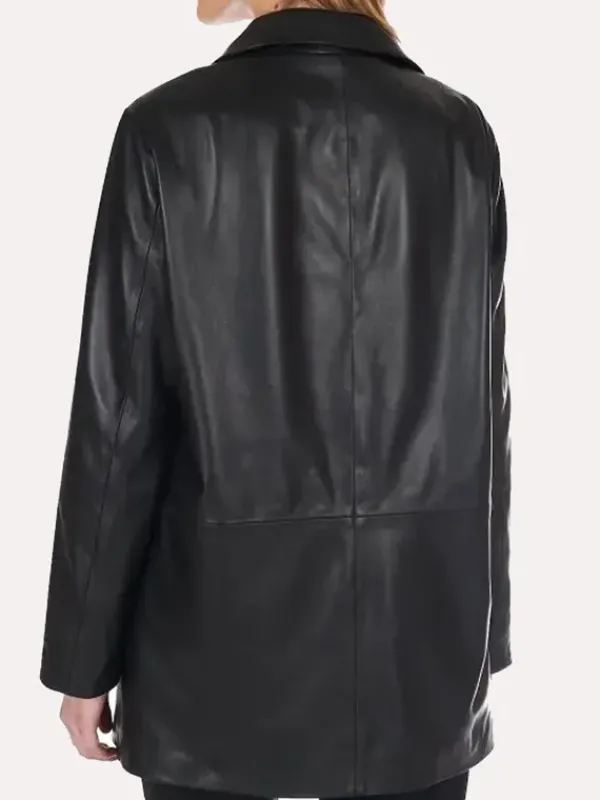 Asal Vision Leather Coats | Women Coats | Women’s Long Length Leather Jacket Black