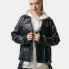 Asal Vision Black Jackets | Biker Jackets | Women’s Oversized Moto Leather Jacket Black