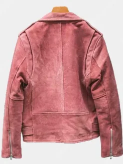Asal Vision Suede Jackets | Biker Jackets | Womens Suede Biker Jacket Pink