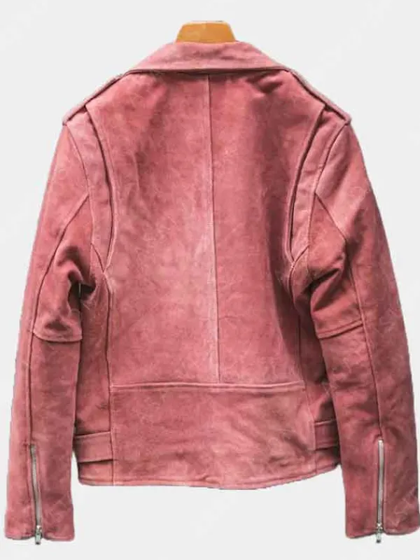 Asal Vision Suede Jackets | Biker Jackets | Womens Suede Biker Jacket Pink