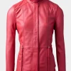 Asal Vision Leather Jackets | Women’s Real Leather Fashion Jacket Red