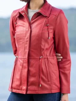 Asal Vision Leather Jackets | Women’s Real Leather Fashion Jacket Red