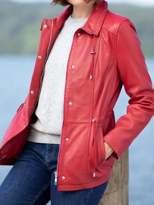 Asal Vision Leather Jackets | Women’s Real Leather Fashion Jacket Red