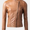 Asal Vision Leather Jackets | Women’s Real Leather Fashion Jacket Tan