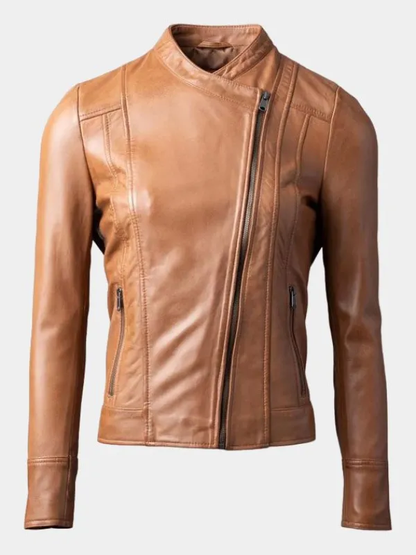 Asal Vision Leather Jackets | Women’s Real Leather Fashion Jacket Tan