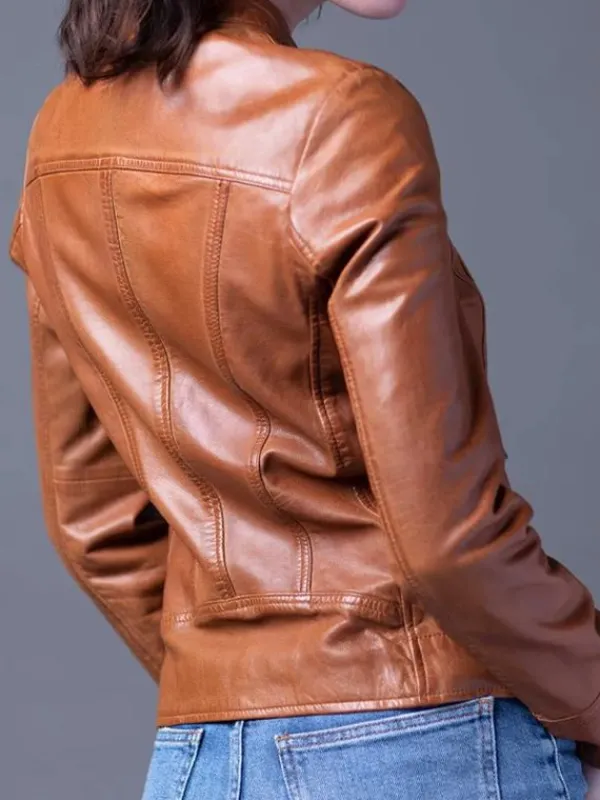 Asal Vision Leather Jackets | Women’s Real Leather Fashion Jacket Tan