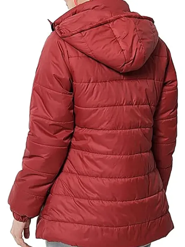 Asal Vision Puffer Jackets | Women’s Puffer Hooded Jacket Red