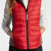 Asal Vision Vests | Women’s Red Puffer Vest Red & Grey