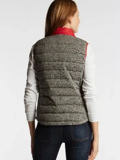 Asal Vision Vests | Women’s Red Puffer Vest Red & Grey