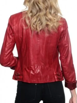 Asal Vision Leather Jackets | Women’s Red Slim Fit Fashion Leather Jacket