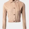 Asal Vision Suede Jackets | Leather Jackets | Women’s Color Suede Leather Fashion Jacket Sand