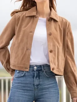 Asal Vision Suede Jackets | Leather Jackets | Women’s Color Suede Leather Fashion Jacket Sand