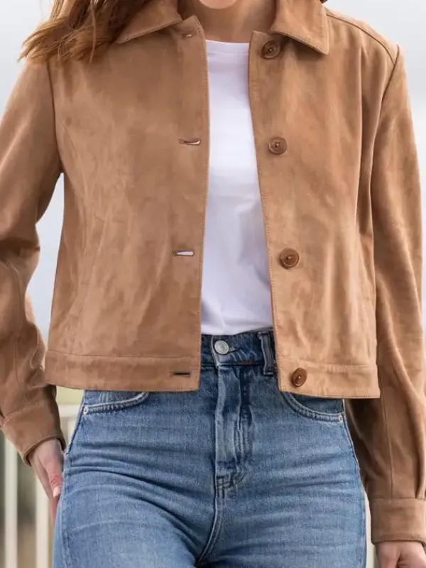 Asal Vision Suede Jackets | Leather Jackets | Women’s Color Suede Leather Fashion Jacket Sand