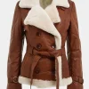 Asal Vision Leather Jackets | Brown Jackets | Women’s Shearling Leather Jacket Brown