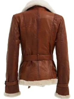 Asal Vision Leather Jackets | Brown Jackets | Women’s Shearling Leather Jacket Brown