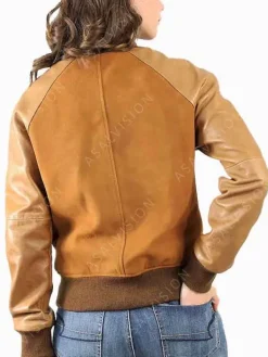 Asal Vision Varsity Jackets | Brown Jackets | Womens Suede Varsity Jacket Brown