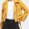 Asal Vision Suede Jackets | Biker Jackets | Womens Suede Jacket Yellow