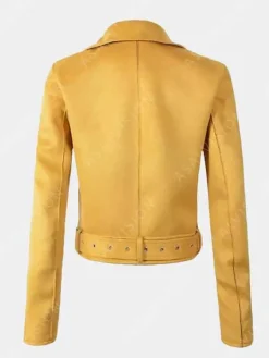 Asal Vision Suede Jackets | Biker Jackets | Womens Suede Jacket Yellow
