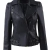 Asal Vision Black Jackets | Biker Jackets | Women’s Zip Up Motorcycle Leather Jacket Black