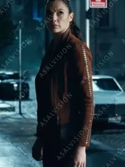 Asal Vision Brown Jackets | Leather Jackets | Wonder Woman Justice League Leather Jacket Brown