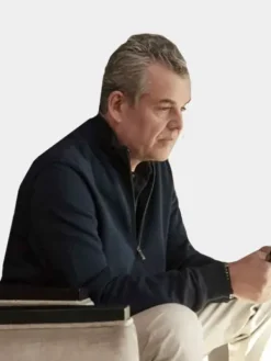 Asal Vision Cotton Jackets | Yellowstone Danny Huston Zipper Jacket Blue