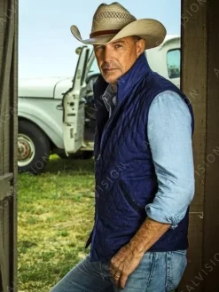 Asal Vision Vests | Yellowstone John Dutton Quilted Vest Blue