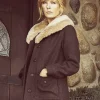 Asal Vision Women Coats | Yellowstone Kelly Reilly Shearling Coat Brown