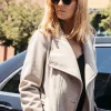 Asal Vision Women Coats | Yellowstone Kelly Reilly Wool Coat White