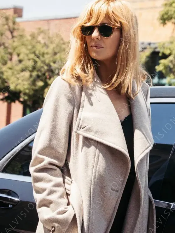 Asal Vision Women Coats | Yellowstone Kelly Reilly Wool Coat White