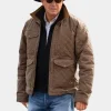 Asal Vision Cotton Jackets | Yellowstone Kevin Costner Quilted Jacket Brown