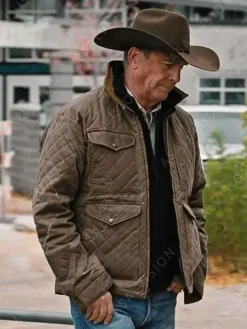 Asal Vision Cotton Jackets | Yellowstone Kevin Costner Quilted Jacket Brown