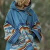 Asal Vision Women Coats | Yellowstone Season 3 Beth Dutton Poncho Blue